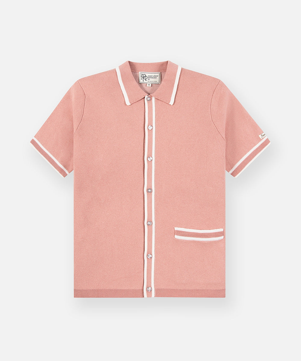 SWEATER BOWLING SHIRT - Pale Mauve - Paper Planes