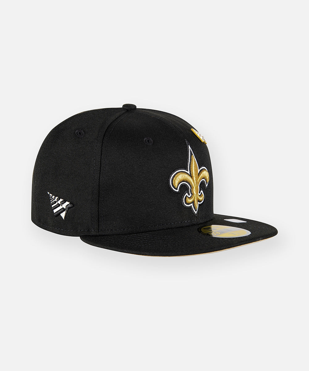 New Orleans Saints NFL JERSEY-BASIC Black-Gold Fitted Hat