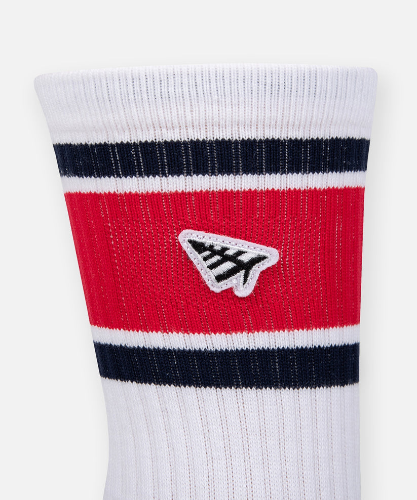 Embroidery Logo Patch Stripe Socks