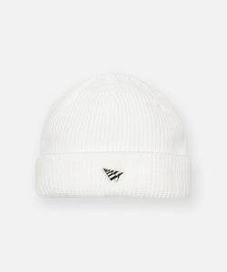 CUSTOM_ALT_TEXT: Paper Planes Wharfman Beanie, color White.