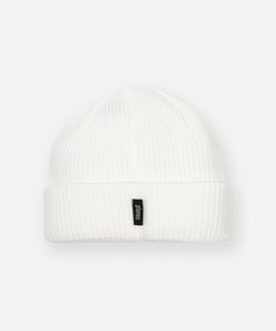 CUSTOM_ALT_TEXT: Back of Paper Planes Wharfman Beanie, color White.