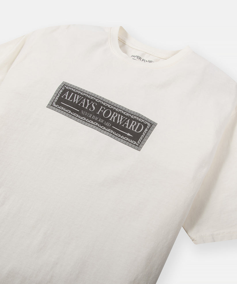 CUSTOM_ALT_TEXT: Paper Planes Always Forward Tee, color Vapor.