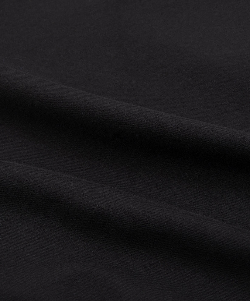 CUSTOM_ALT_TEXT: Fabric closeup on Paper Planes Full Zip Hoodie, color Black.