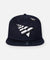 Navy Boy Crown Old School Snapback Hat