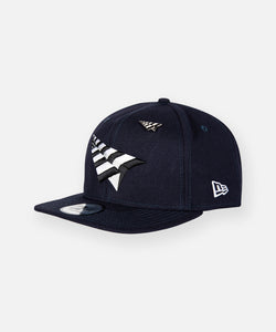 Navy Boy Crown Old School Snapback Hat