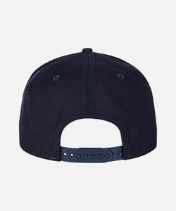 Navy Boy Crown Old School Snapback Hat