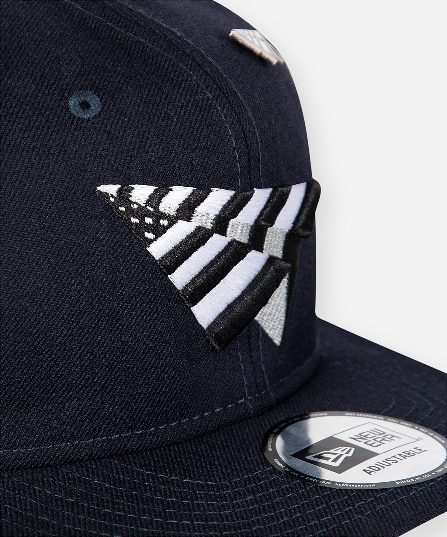 Navy Boy Crown Old School Snapback Hat