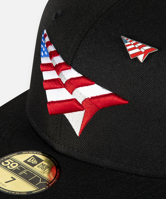 American Dream Black Crown Fitted Hat