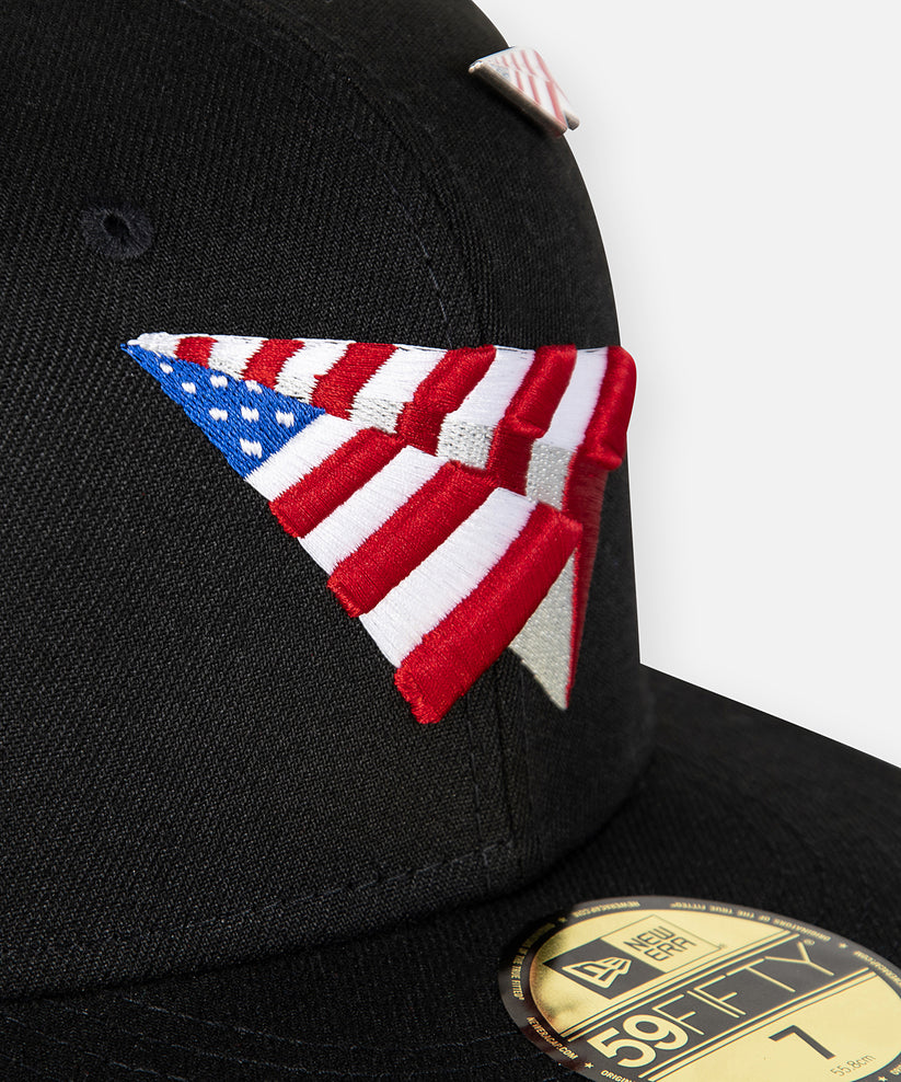 American Dream Black Crown Fitted Hat