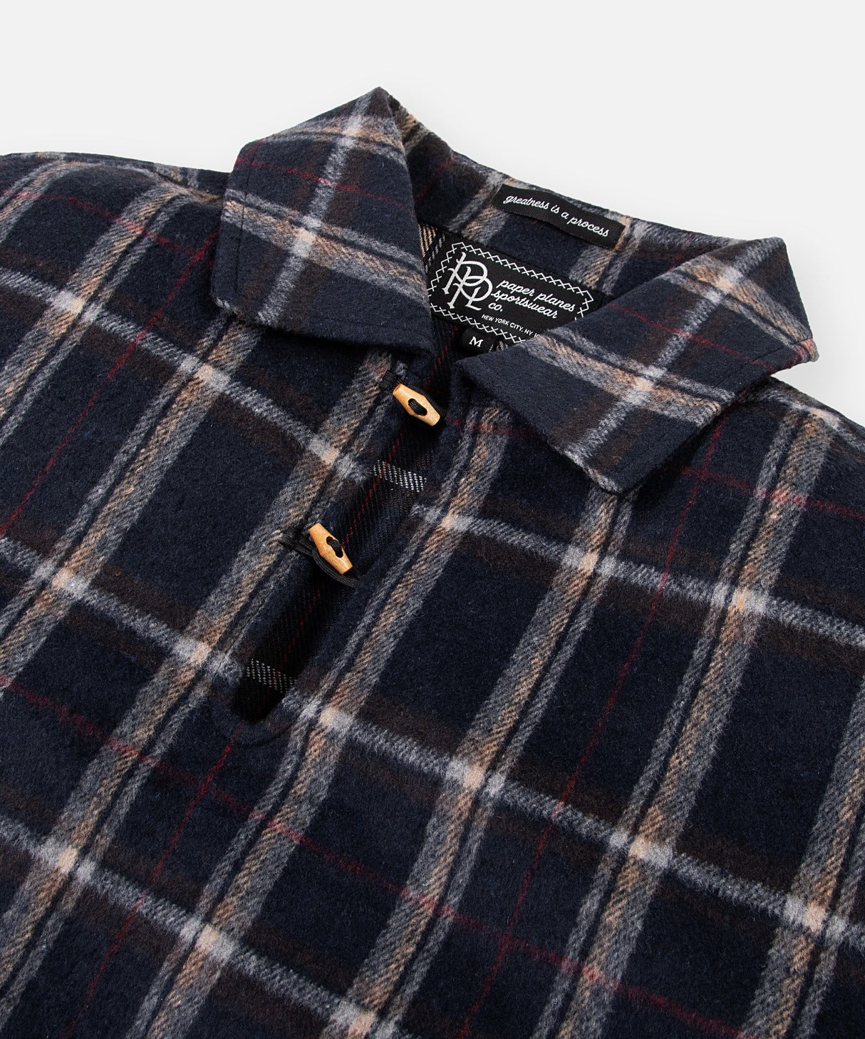 Paper Planes - PLAID BRUSHED FLANNEL TUNIC - Navy Plaid