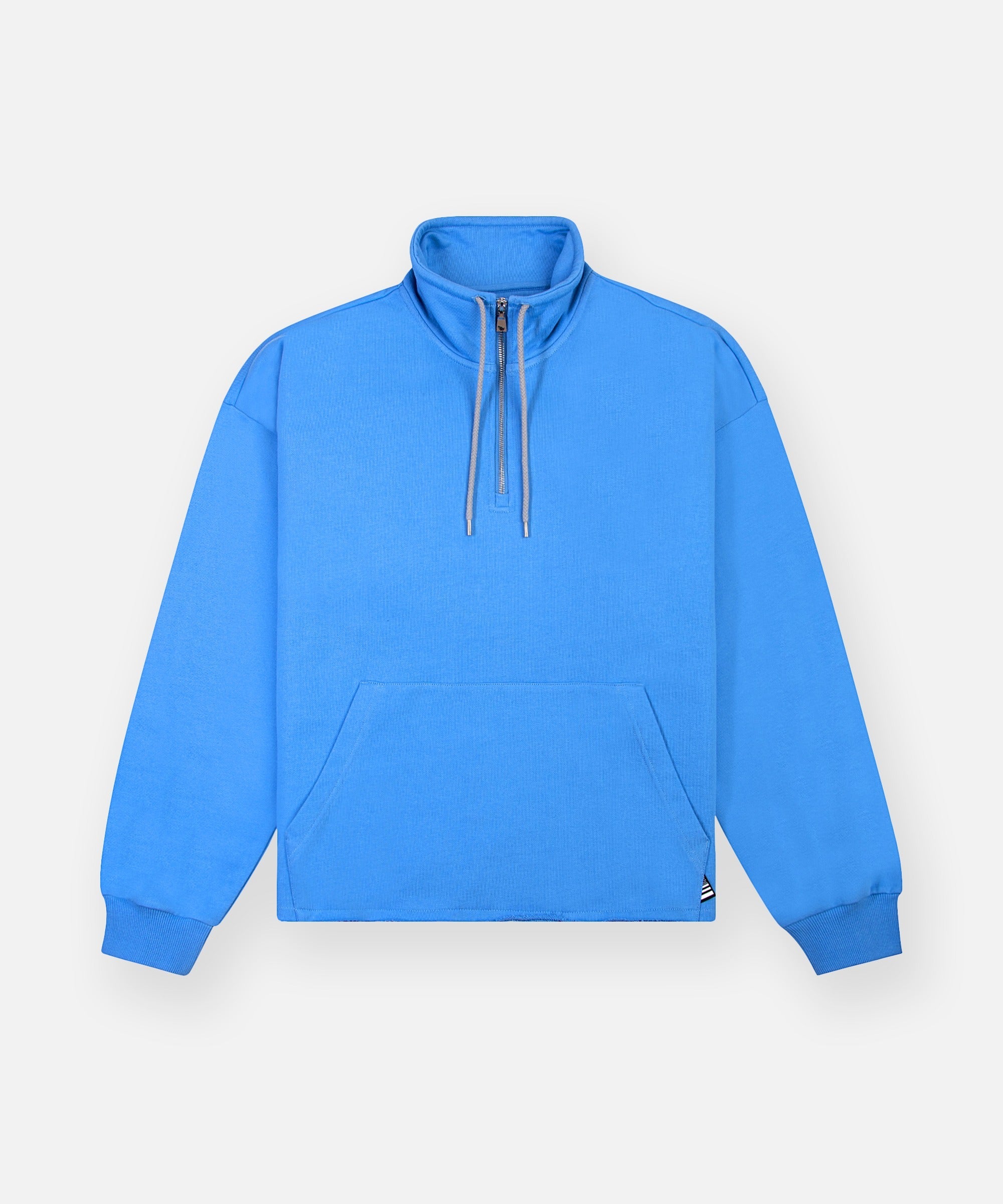 Paper Planes - OPEN HEM HALF ZIP SWEATSHIRT - Azure Blue