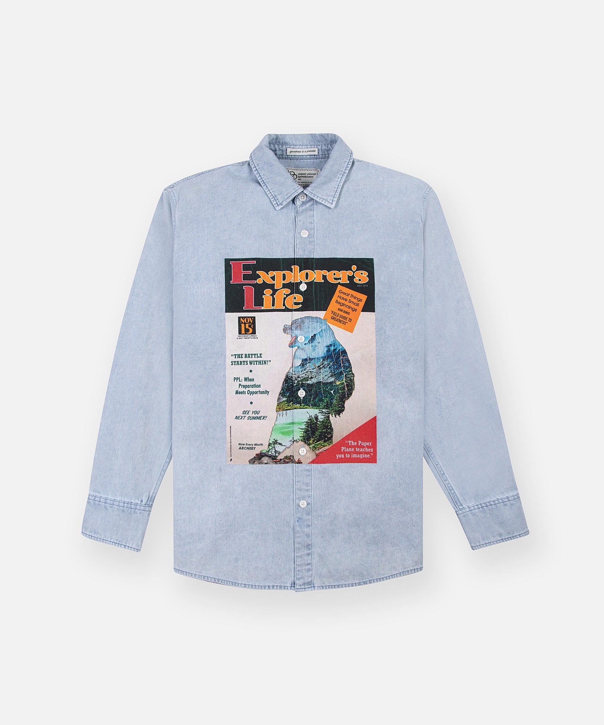 Paper Planes - EXPLORER'S LIFE DENIM SHIRT - Light Wash