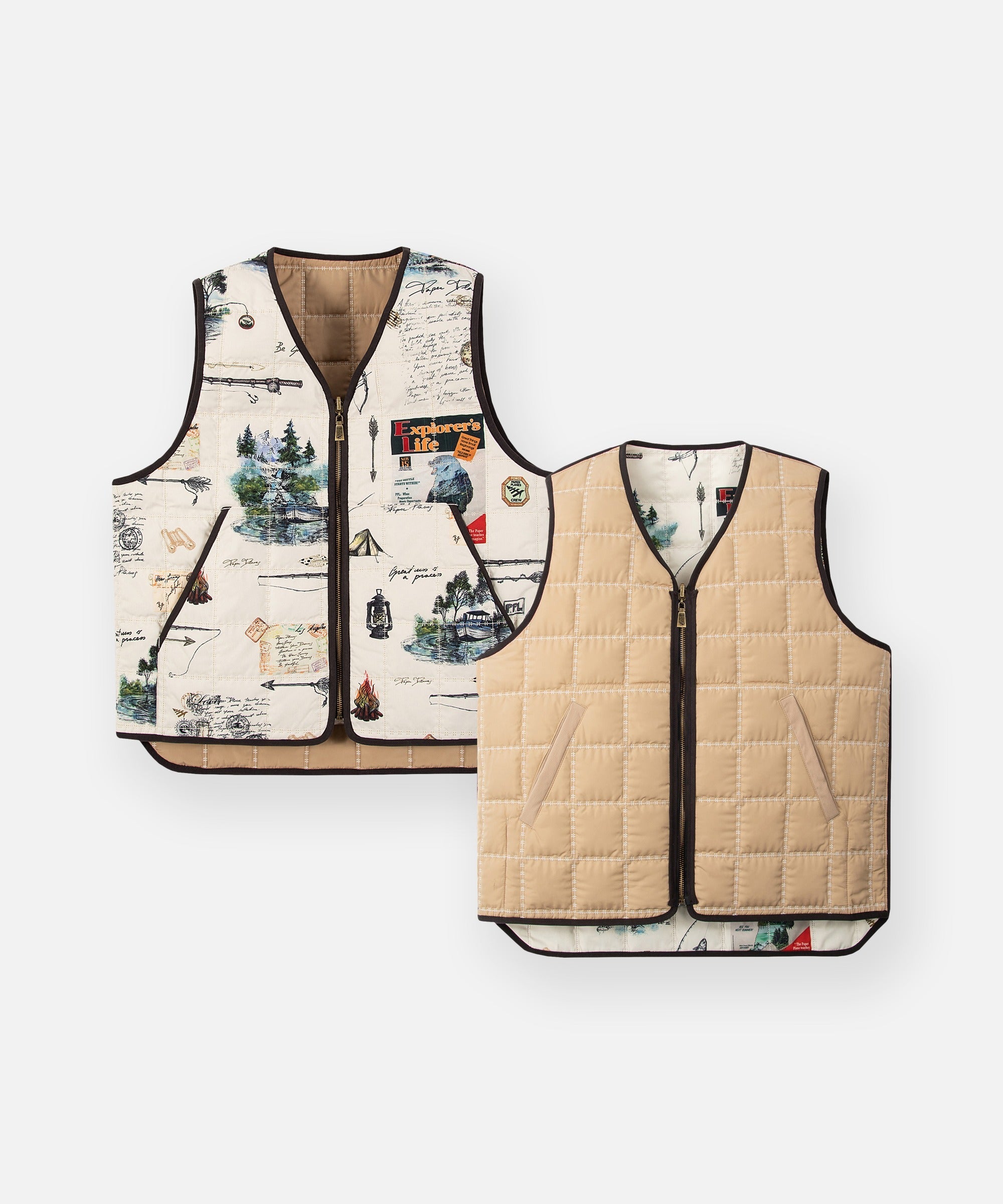 WILDTHINGS reversible quilting vest-
