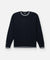 CUSTOM_ALT_TEXT: Paper Planes Racked Rib Sweater, color Parisian Night.