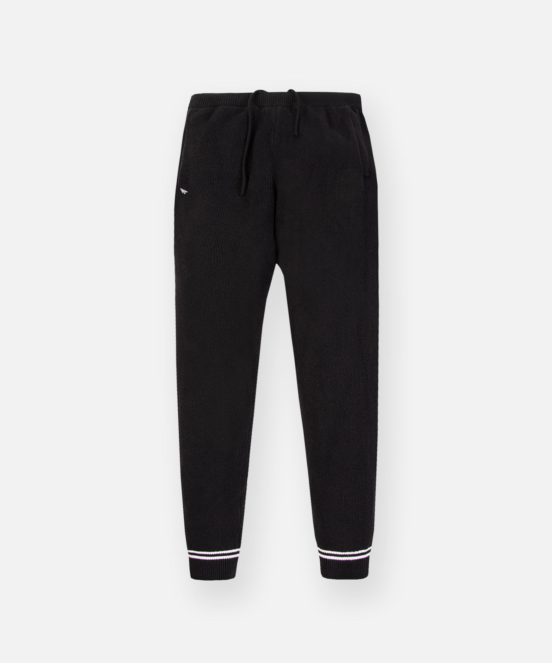 CUSTOM_ALT_TEXT: Paper Planes Sweater Track Jogger, color Black.