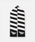 CUSTOM_ALT_TEXT: Paper Planes Stripe Scarf, color Black.