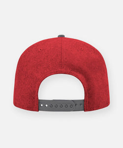 Crimson Wool Melton Two Tone Crown 9FIFTY Snapback Hat