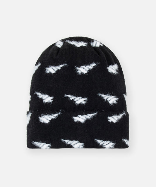 Fuzzy Distort Logo Beanie