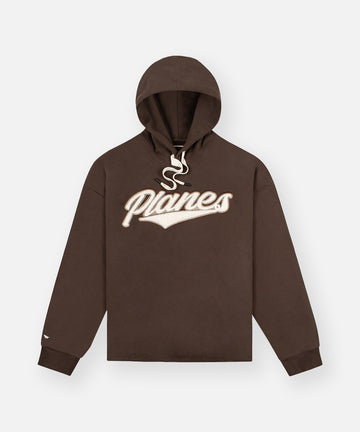 Planes Open Hem Sherpa Applique Hoodie