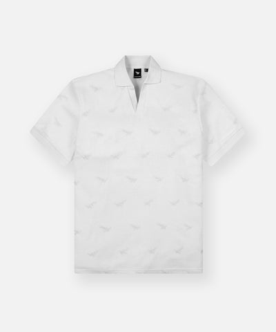 Jacquard Terry Johnny Collar Polo