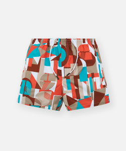 Mosaic Print Swim Short