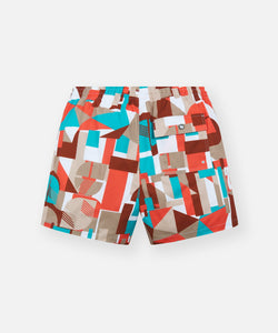 Mosaic Print Swim Short