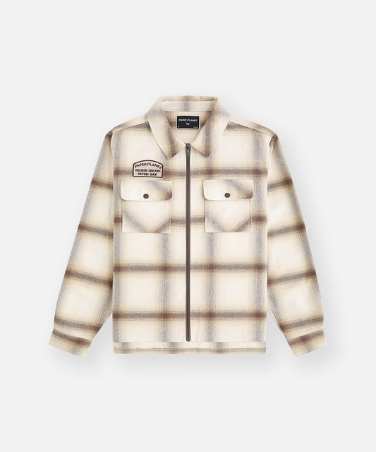 Flannel Zip Front Shirt