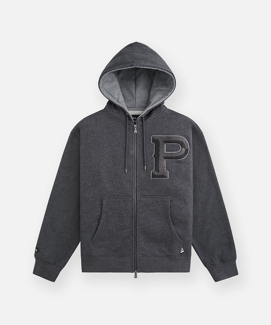 Relaxed Fit 3D Zip Hoodie