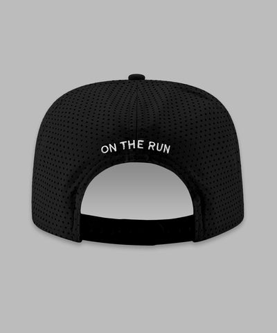 Perforated Black "On The Run II" High Crown 9Fifty Snapback Hat