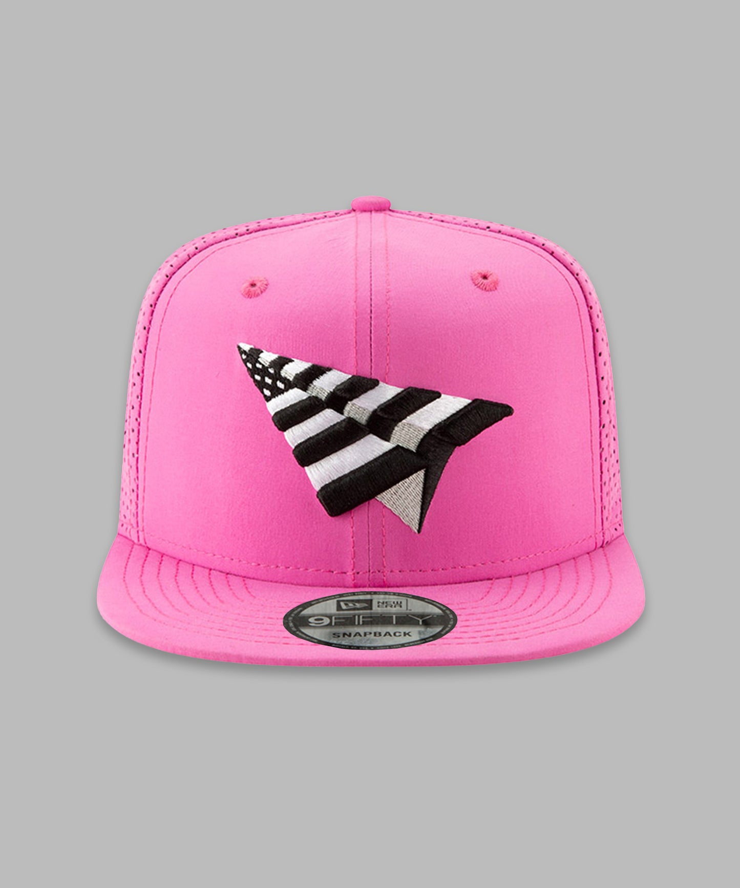 Pink Perforated "On The Run II" High Crown Hat