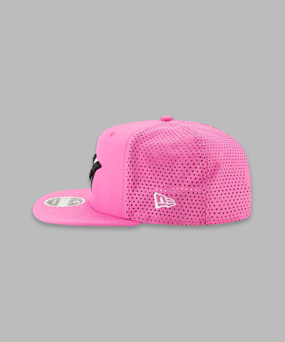 Pink Perforated "On The Run II" High Crown Hat