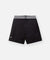 CUSTOM_ALT_TEXT: Paper Planes Gusset Short color Black.