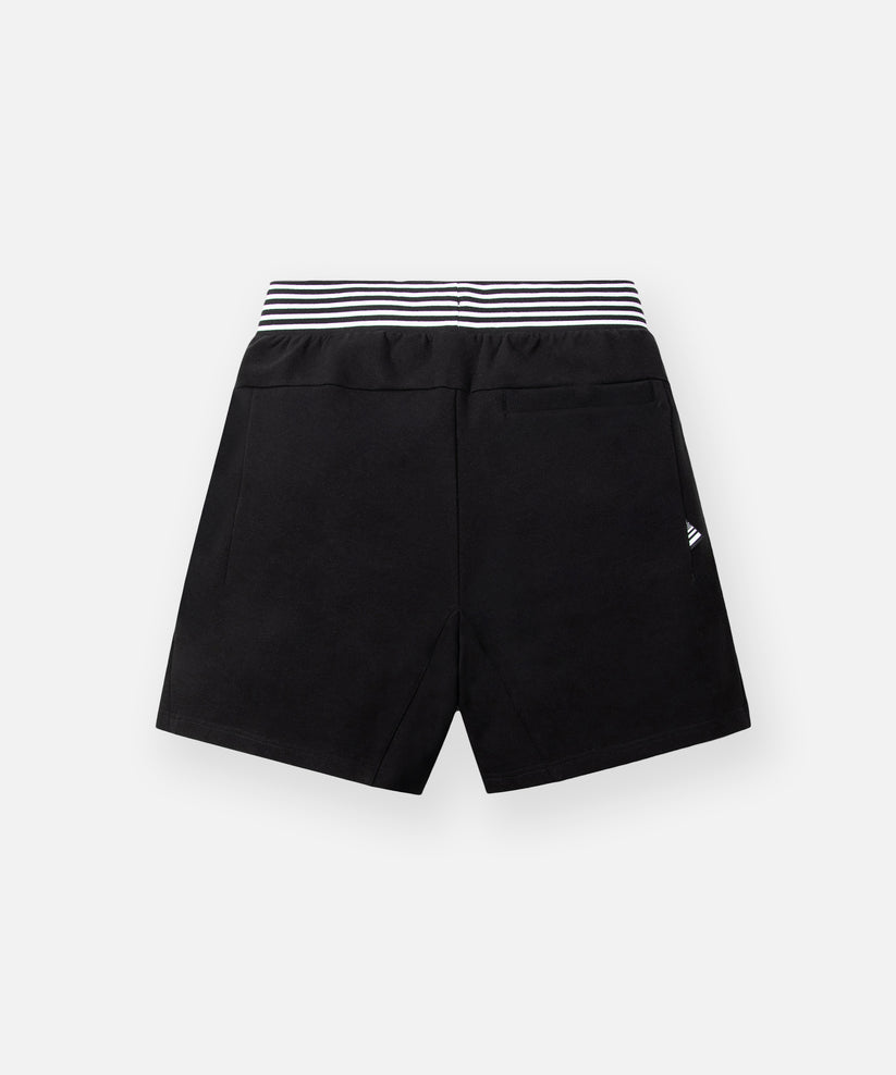 CUSTOM_ALT_TEXT: Back of Paper Planes Gusset Short color Black.