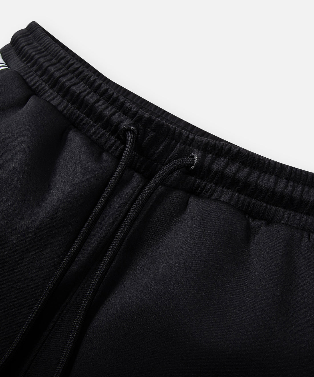 CUSTOM_ALT_TEXT: Drawcord waistband on Paper Planes Basketball Short color Black.