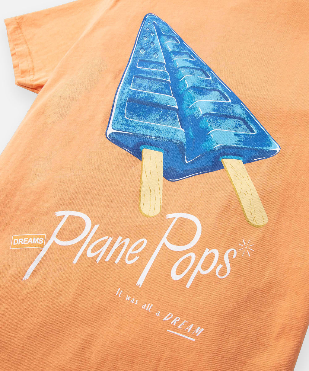 Paper Planes - Blue Raspberry Plane Pops Tee - Tangerine, Tangerine / M