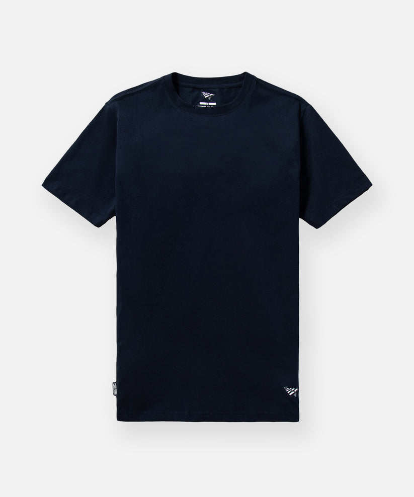 CUSTOM_ALT_TEXT: Paper Planes Essential Tee, color Midnight.